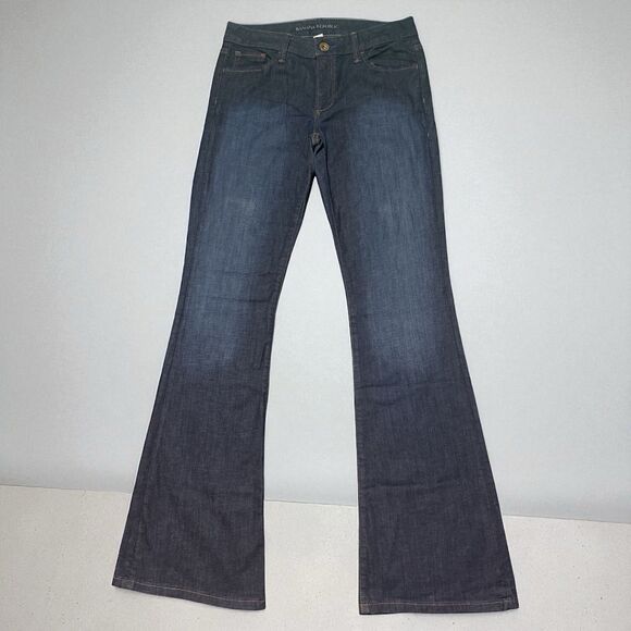 Banana Republic Jeans Women’s Size 27 Dark Wash Flare Stretch Denim Inseam 33 - Picture 1 of 4